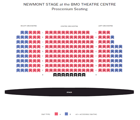Newmont Proscenium Seatmap